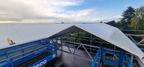 Fase 7 van de nieuwbouw van schuur Dolder in Boskoop