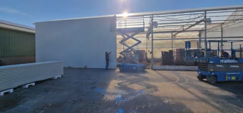 Fase 6 van de nieuwbouw van schuur Dolder in Boskoop
