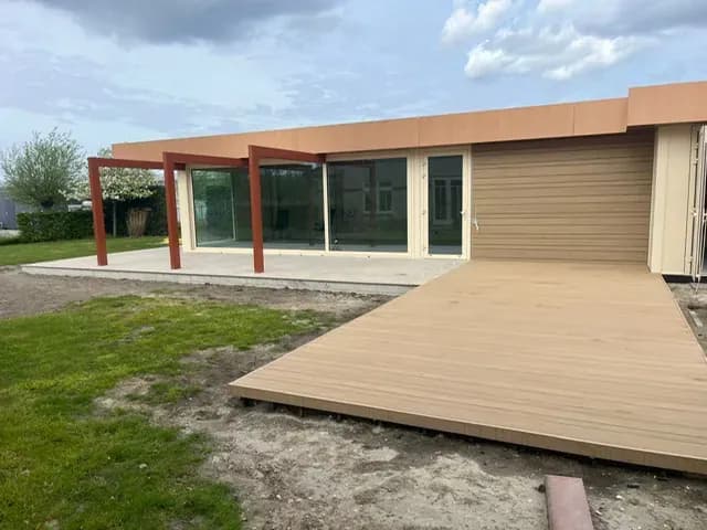 Nieuwbouw van de schuur in Poeldijk