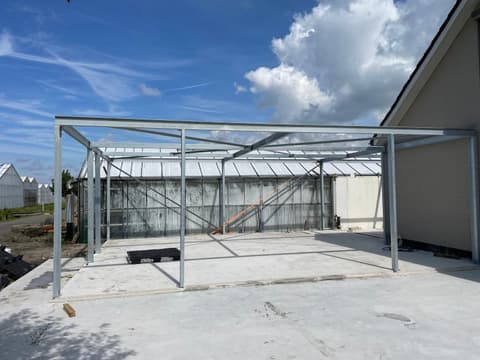 Fase 3 van de nieuwbouw van de schuur in 's-Gravenzande