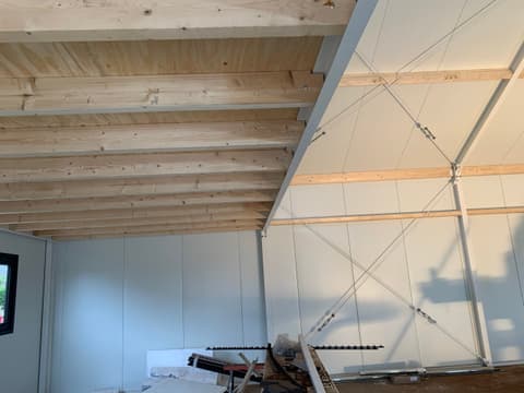 Fase 7 van de nieuwbouw van de schuur in 's-Gravenzande