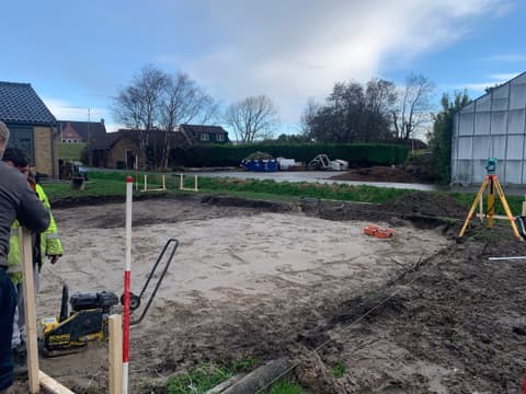 Fase 12 van de nieuwbouw van de schuur in 's-Gravenzande