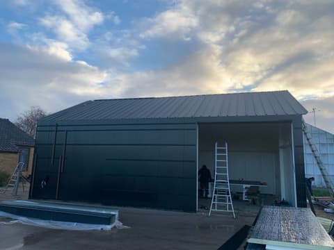 Fase 25 van de nieuwbouw van de schuur in 's-Gravenzande