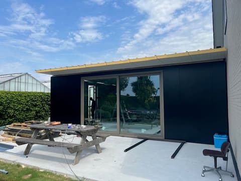 Fase 21 van de nieuwbouw van de schuur in 's-Gravenzande