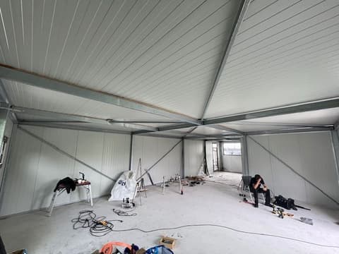 Fase 22 van de nieuwbouw van de schuur in 's-Gravenzande