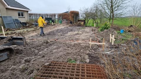 Voor de nieuwbouw: de schuur in Maasland
