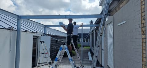 Fase 17 van de nieuwbouw van de schuur in 's-Gravenzande